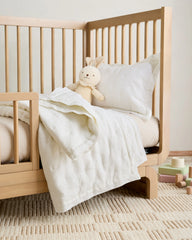 European Linen Toddler Dream Quilt - One Size / White