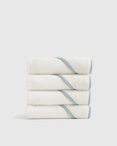 Organic Turkish Cotton Baby Hooded Towel Set 4-Pack - One Size / Light Blue