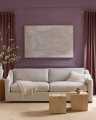 Hollis Slope Arm Sofa in Performance Chenille Linen Blend - 72" / Snow
