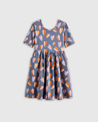 Organic Cotton Skater Dress - 6 / Sweet Cherries