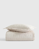 European Linen Toddler Dream Quilt & Sham Set - One Size / Sand