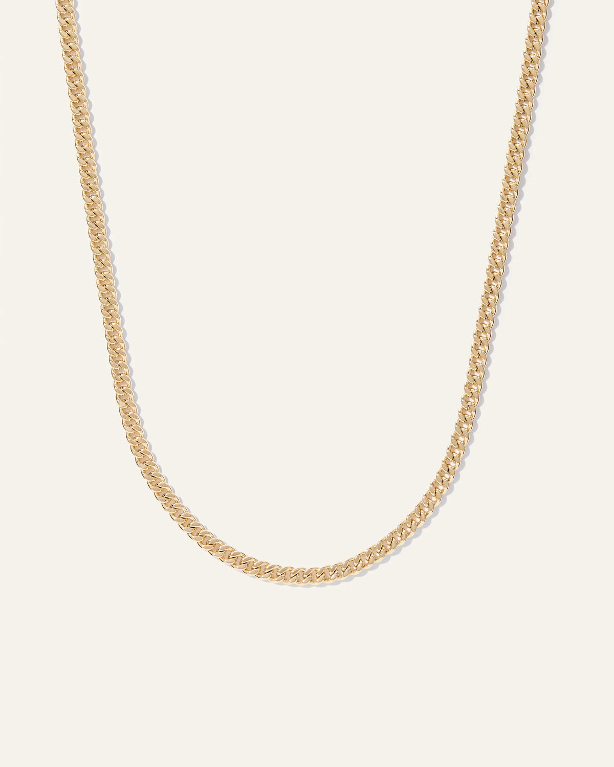 Cuban Curb Chain Necklace - 20" / Gold Vermeil