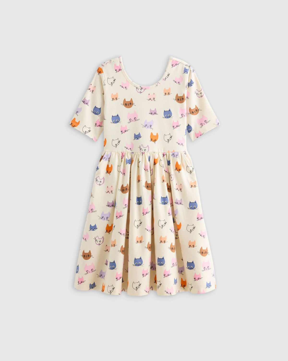 Organic Cotton Skater Dress - 6 / Sweet Cherries