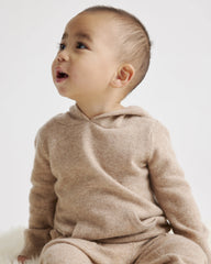 Washable Cashmere Hoodie - 9-12M / Oatmeal
