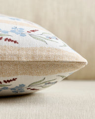 Wildflower Cotton Pillow Cover (Set of 2) - 12x20 / Tan Stripe