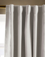 European Linen True Blackout Curtain - Single Panel - 48x84 / White