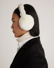 100% Australian Shearling Earmuffs - One Size / Ivory