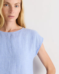 100% European Linen Pajama Set - XS / French Blue