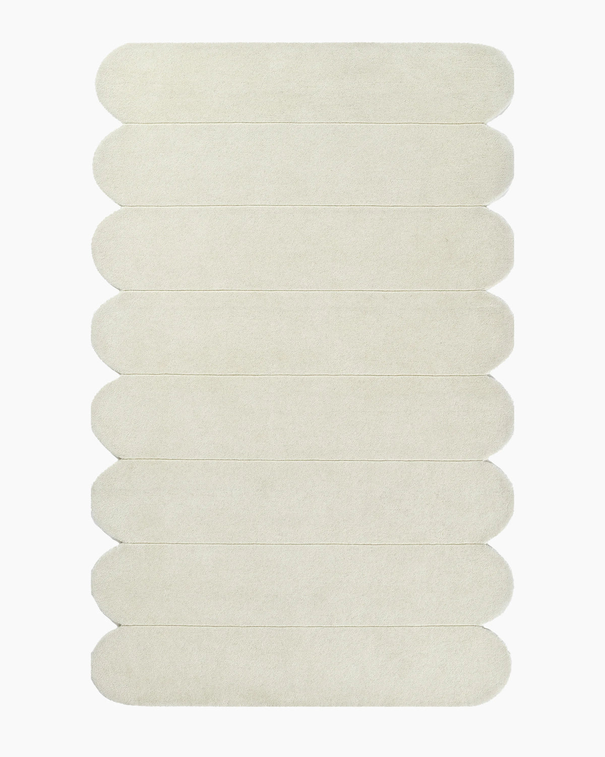 Scalloped Border Hand-Tufted Rug - 5' x 8' / Mustard
