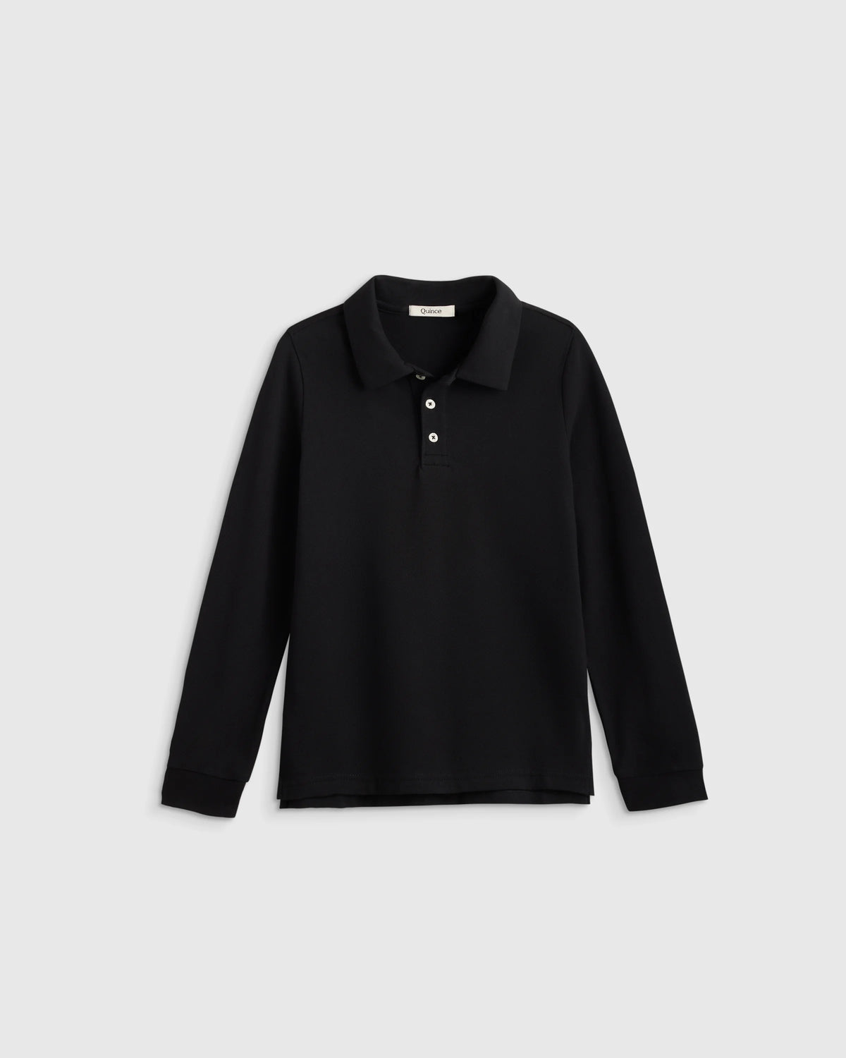 Organic Cotton Long Sleeve Pique Polo - 6 / White