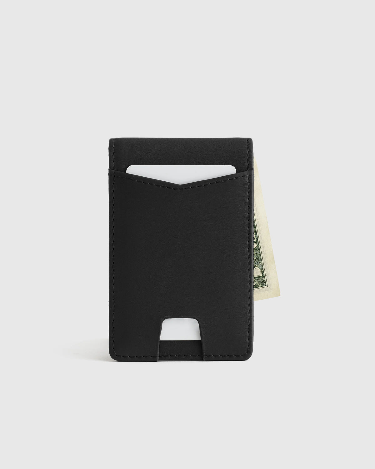 Italian Leather Money-Clip Wallet - One Size / Chocolate Brown