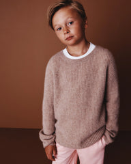 Washable Cashmere Fisherman Tunic Sweater - 6 / Oatmeal