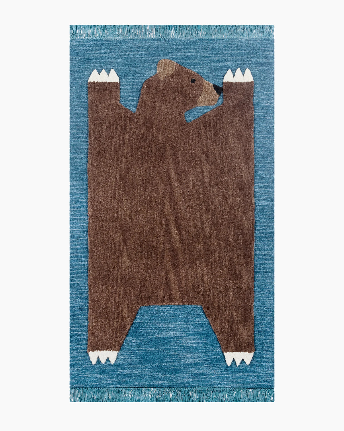 Playful Animals Hand-Tufted Wool Rug - 3' x 5' / Bear