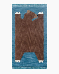 Playful Animals Hand-Tufted Wool Rug - 3' x 5' / Bear
