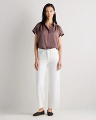 Vintage Wash Tencel Camp Shirt - XS / Taupe Brown