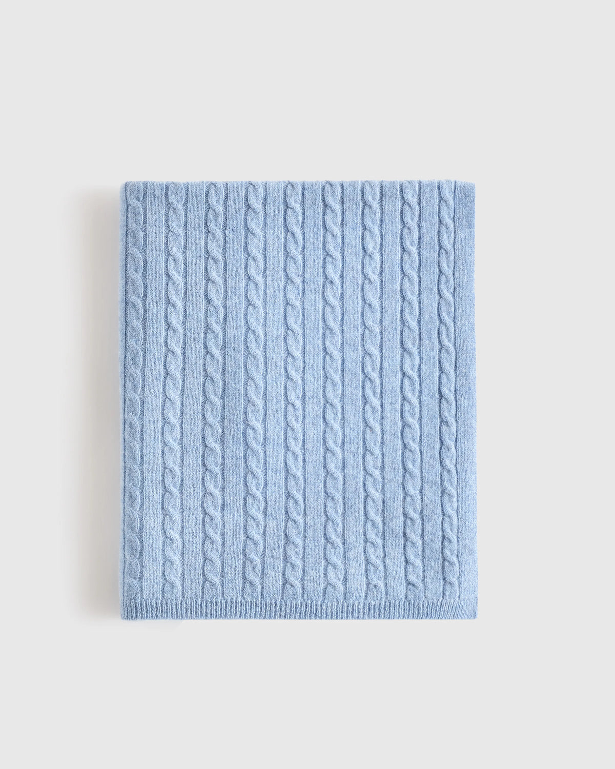 Mongolian Cashmere Cable Knit Baby Blanket - One Size / Teak