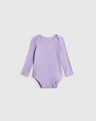 Softest Rib Long Sleeve Bodysuit - 0-3M / Violet Mist
