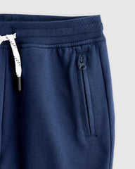 Organic Cotton French Terry Reinforced Knee Slim Jogger - 6 / Navy