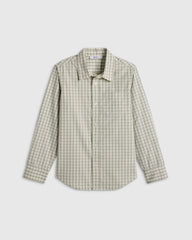100% Cotton Poplin Printed Long Sleeve Button Down - 6 / Blue Multi Plaid