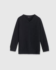 Washable Cashmere V-Neck Sweater - 6 / Black