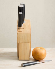 Essential Japanese Damascus Steel Knife Set + Block - One Size / No Color