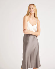 Washable Stretch Silk V-Neck Cami - XS / Ivory