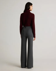 Ultra-Stretch Ponte Flare Leg Pants - XS / Charcoal