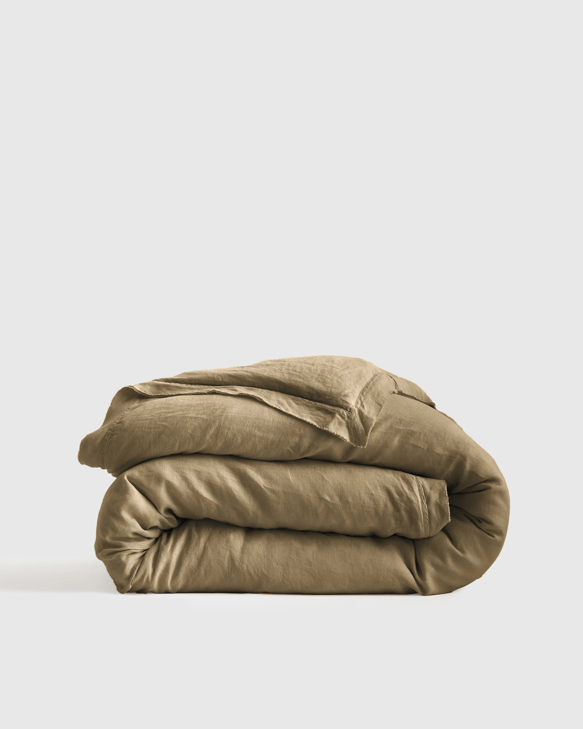 European Linen Double Flange Duvet Cover - Twin / Pine