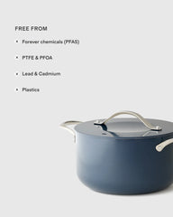 Ceramic Nonstick Soup Pot: 6QT - One Size / Navy