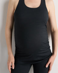 Ultra-Soft Maternity Built-In Bra Tank - XS / Heather Black