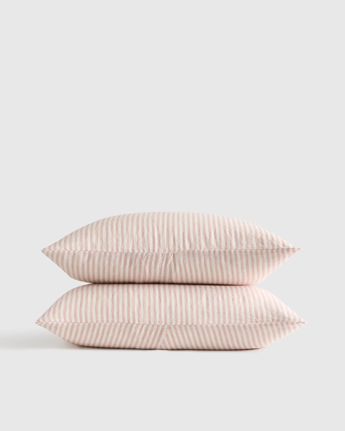 European Linen Stripe Sham Set - Standard / Natural/White Stripe
