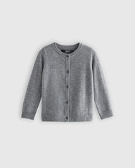 Washable Cashmere Cardigan - 6 / Heather Grey