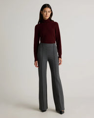 Ultra-Stretch Ponte Flare Leg Pants - XS / Charcoal