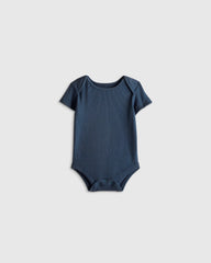Softest Rib Short Sleeve Bodysuit - 0-3M / Deep Sea Blue