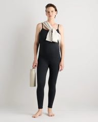 Ultra-Soft Maternity Jumpsuit - XS / Heather Black