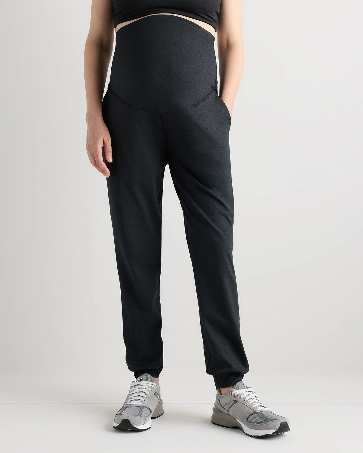 Ultra-Soft Maternity Joggers - XS / Heather Black
