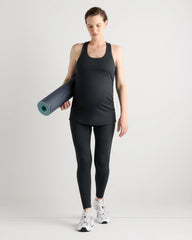Ultra-Soft Maternity Built-In Bra Tank - XS / Heather Black