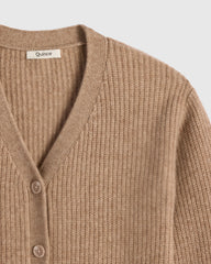 Washable Cashmere Oversized Fisherman Cardigan - 10 / Oatmeal