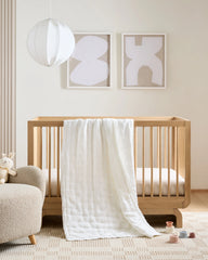 European Linen Toddler Dream Quilt - One Size / White