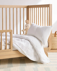 Organic Cotton Gauze Toddler Quilt & Sham Set - One Size / White