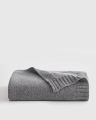 Mongolian Cashmere Luxe Knit Baby Blanket - One Size / True Navy