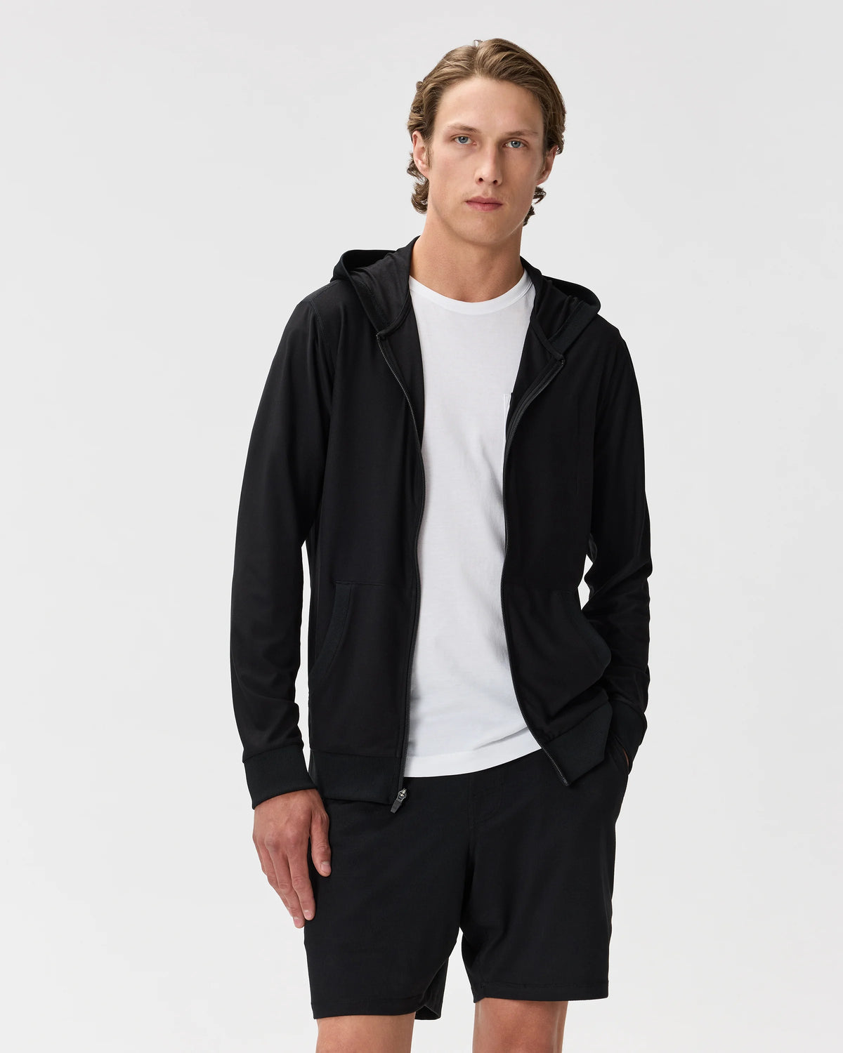 Flowknit Performance Full-Zip Chest Pocket Hoodie - XS / Heather Deep Navy