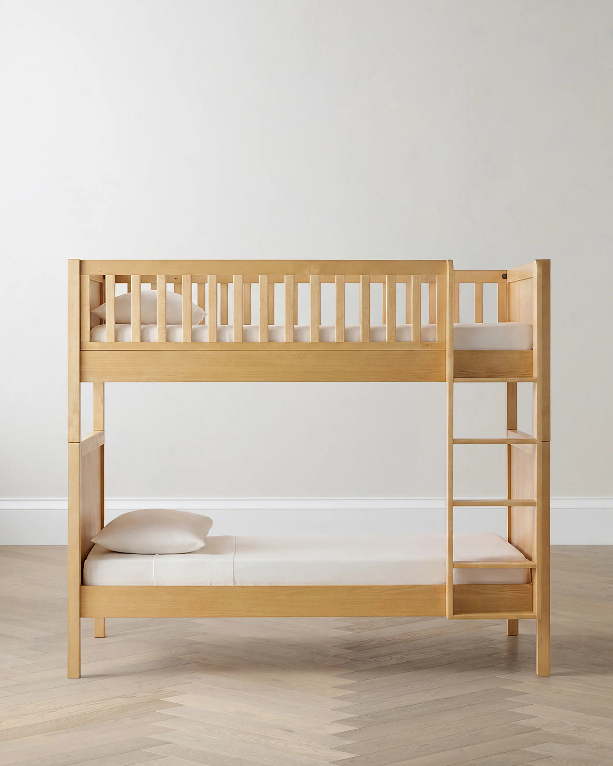 Natural Wood Twin over Twin Convertible Bunk Bed - One Size / Natural Wood