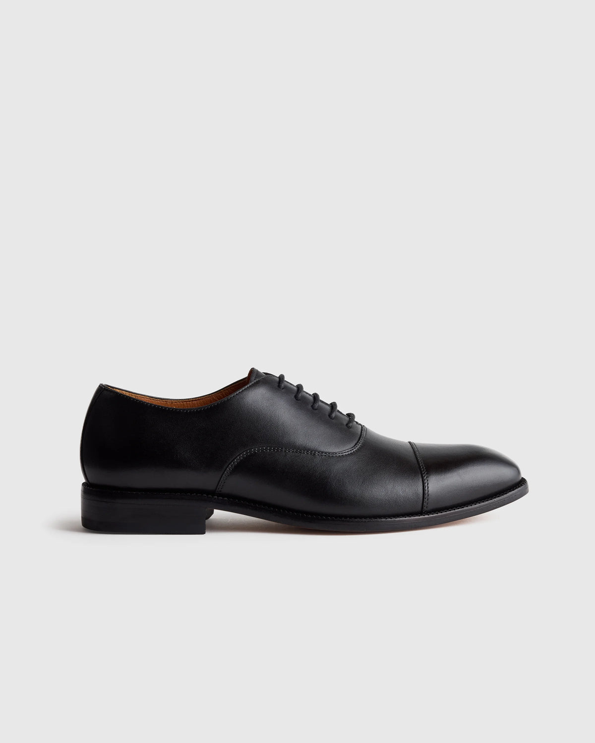 Italian Leather Cap Toe Oxford - 7 / Cognac