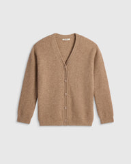 Washable Cashmere Oversized Fisherman Cardigan - 10 / Oatmeal