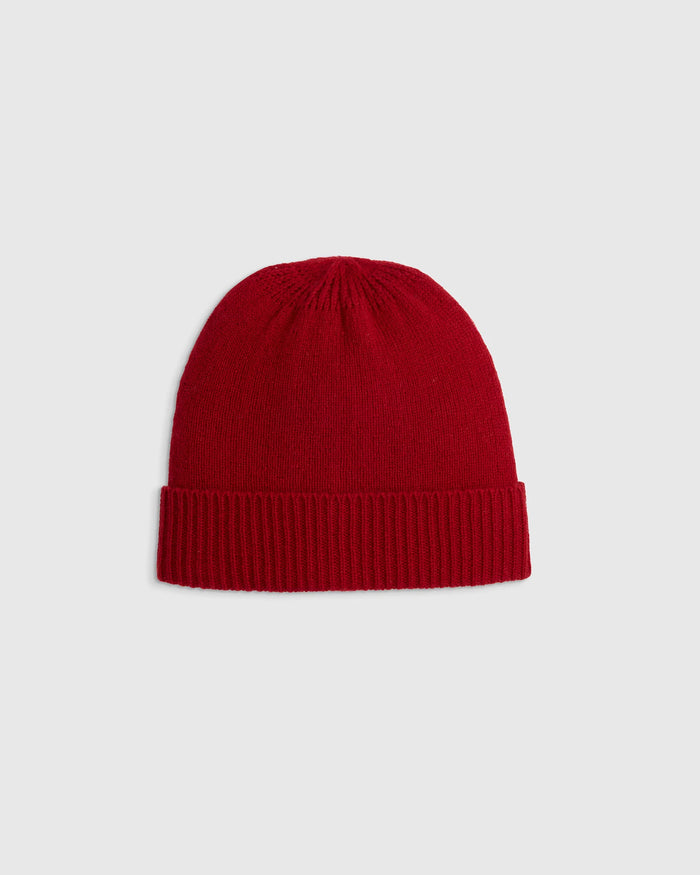 Washable Cashmere Beanie - S / Varsity Red