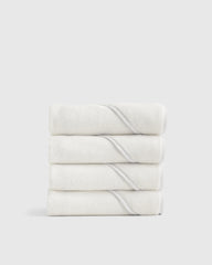 Organic Turkish Cotton Baby Hooded Towel Set 4-Pack - One Size / Light Blue