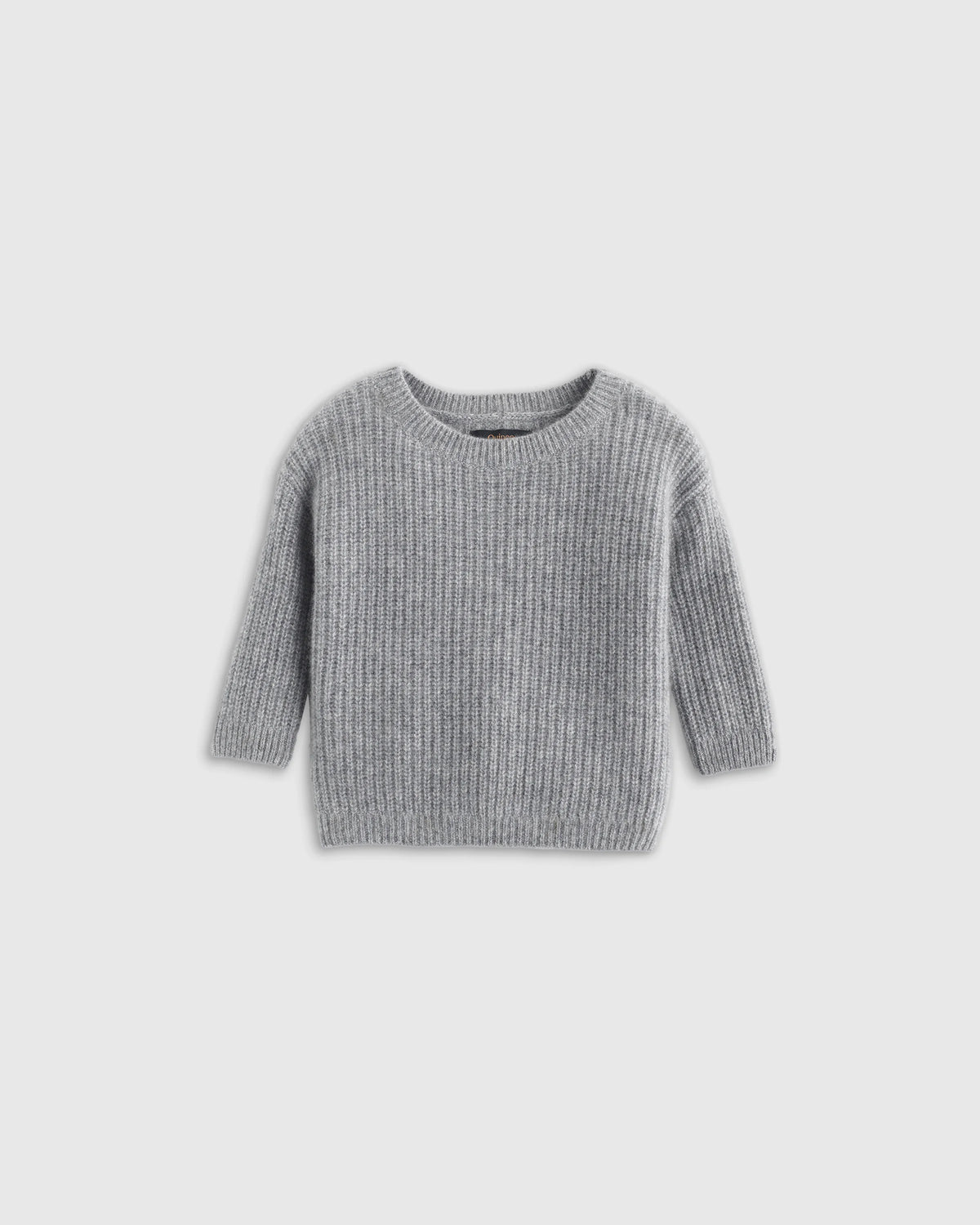 Washable Cashmere Fisherman Tunic Sweater - 3-6M / Heather Grey