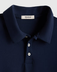Organic Cotton Long Sleeve Pique Polo - 6 / White