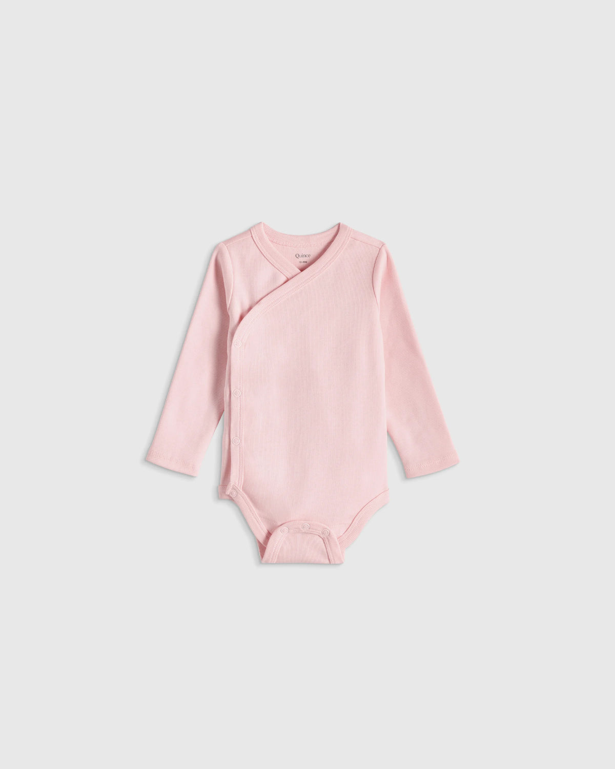100% Organic Cotton Long Sleeve Kimono Bodysuit - 0-3M / Safari